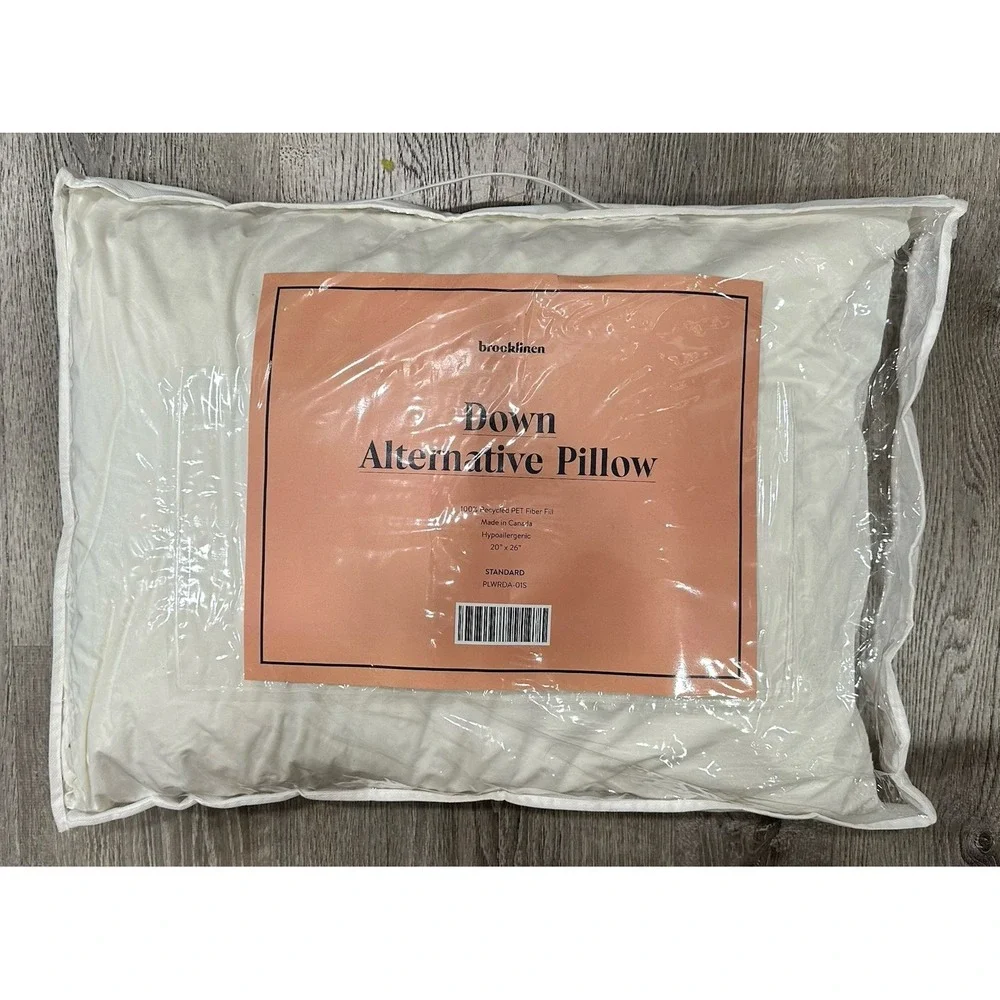 Brooklinen Down Alternative Pillow Standard‎ 20' X 26' Hypoallergenic White new